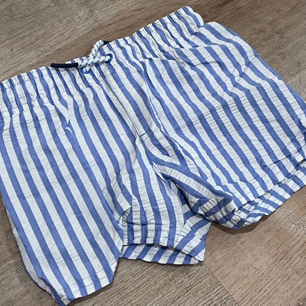 Cat & Jack Blue and White Striped Shorts